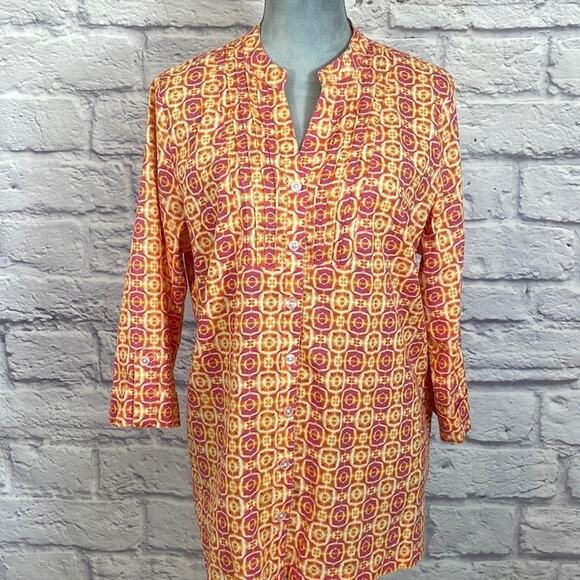 Kim Rogers linen blend tunic blouse - Picture 1 of 6